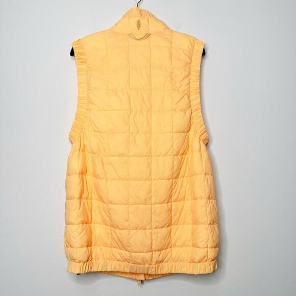 Free People On The Move Packable Puffer Vest in Neon Orange Size Large - Picture 7 of 10